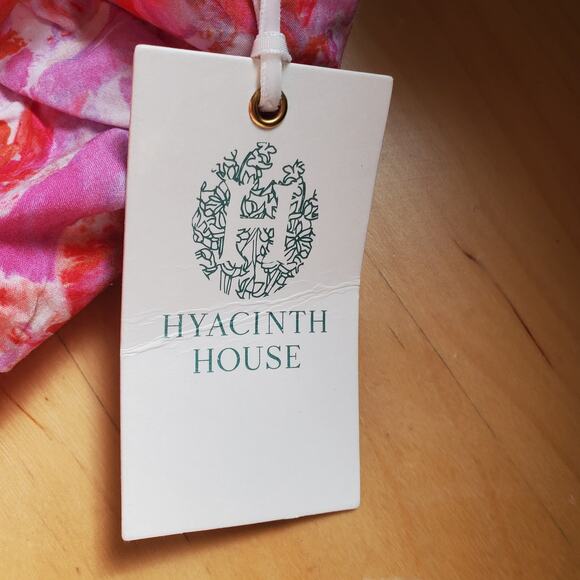 Tuckernuck Hyacinth House Fuschia Brushstrokes Aurora Halter Midi Dress Size XL - Picture 9 of 12